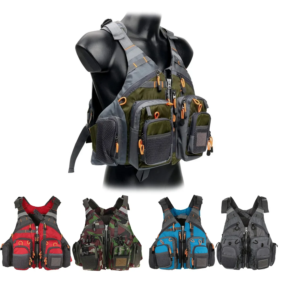 Outdoor Sport Waterproof Jacket - Регулируемый жилет для рыбалки, дышащий спасательный