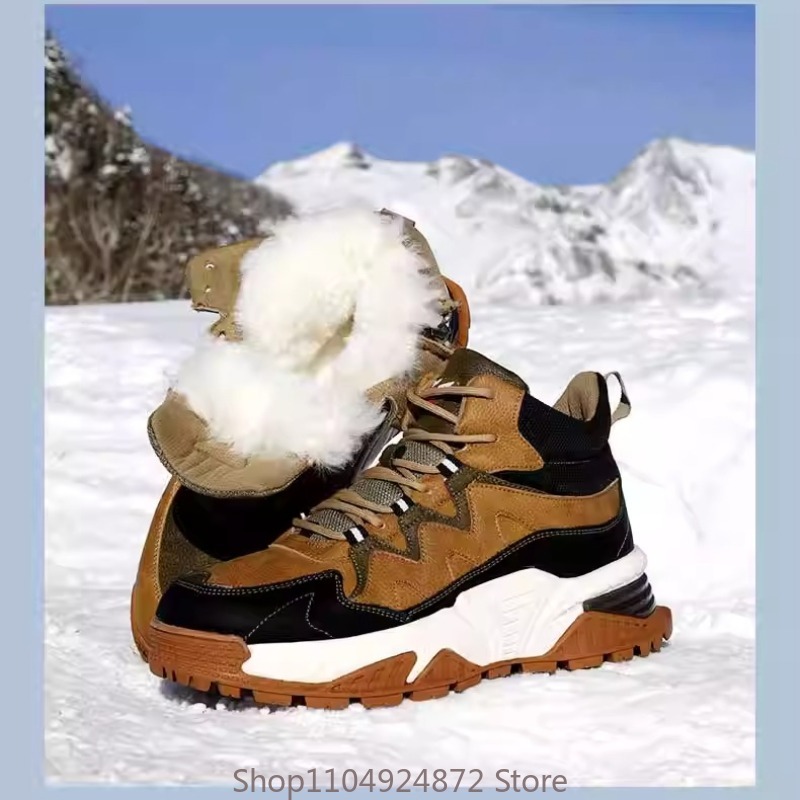 Outdoor Sport Leisure - Зимняя теплая шерстяная хлопковая обувь, мужские