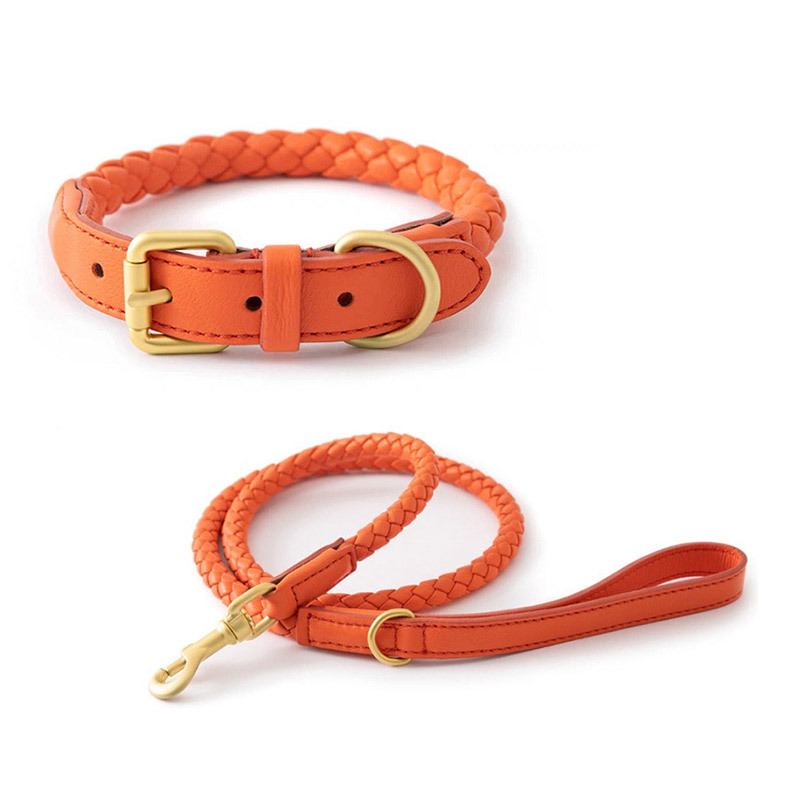 Headcollar Rope Set - Регулируемый плетеный кожаный ошейник и поводок