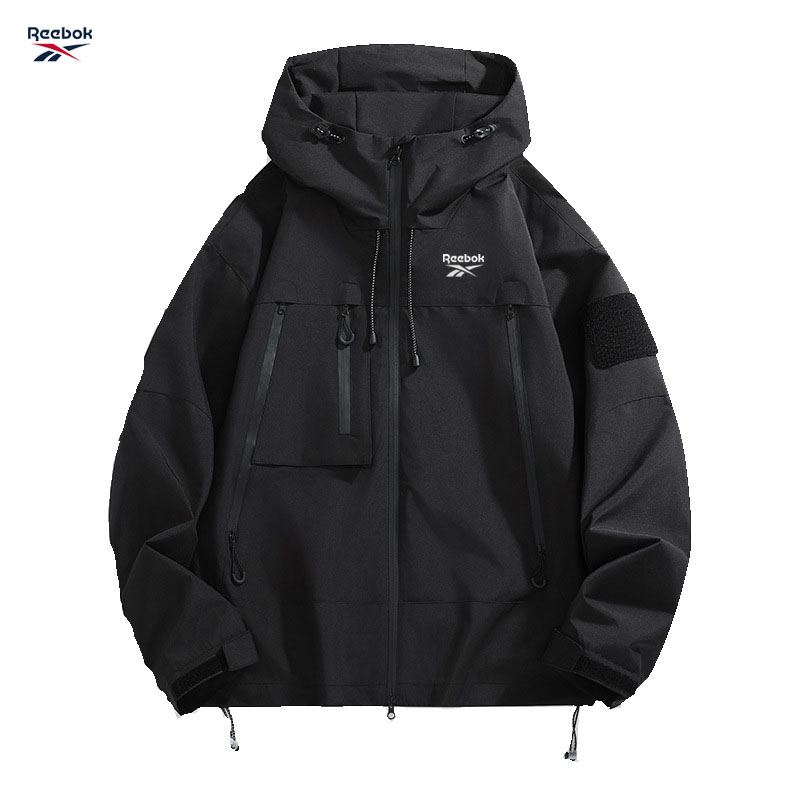 Outdoor Sport Waterproof Jacket - Мужская куртка Reebok с капюшоном, черная